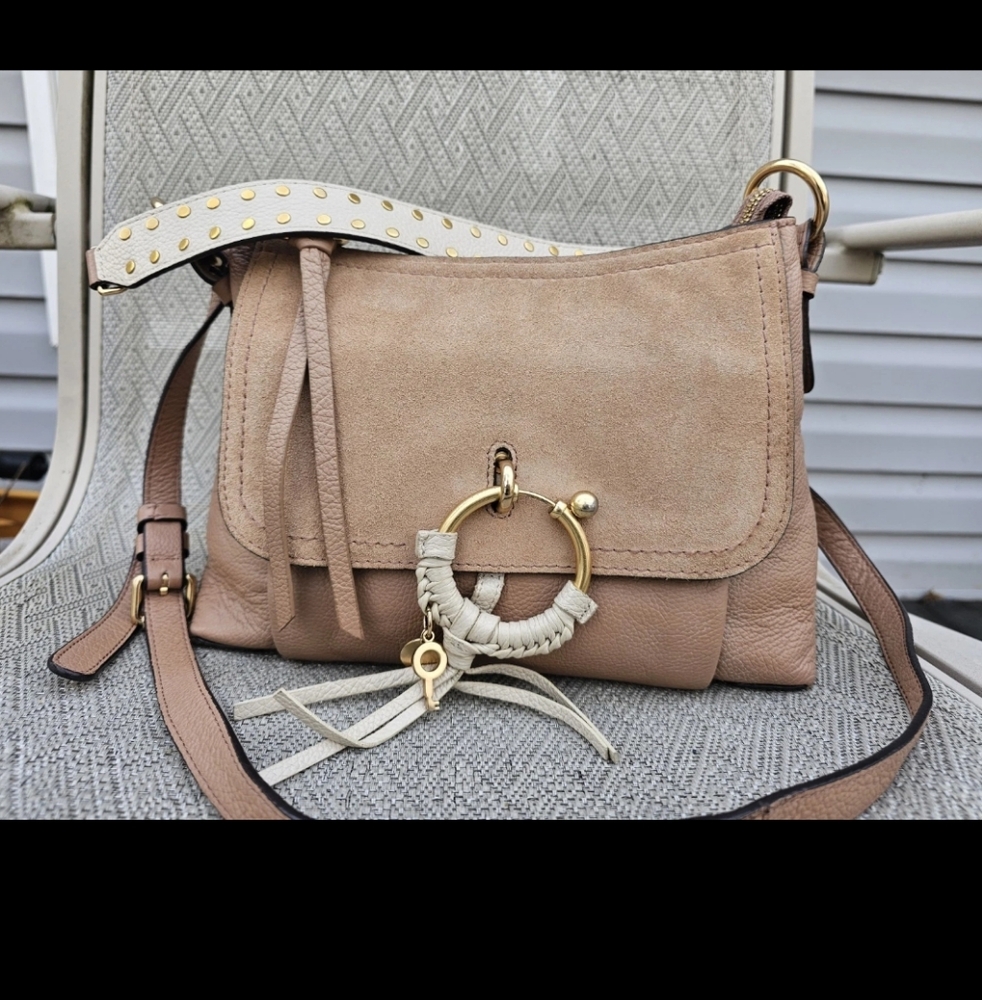 See By Chloe Pink/Tan Joan Shoulder Bag - Picture 9 of 11